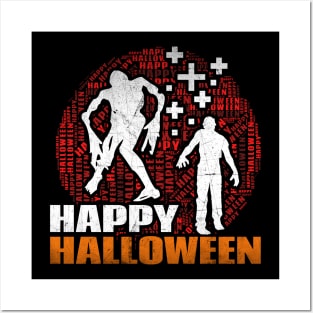 Happy halloween, zombies, halloween Posters and Art